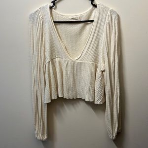 Urban outfitters long sleeve cropped top